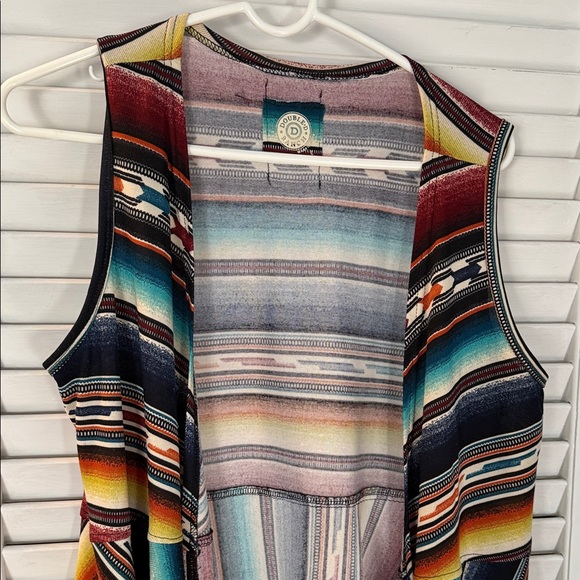 Double D Ranch Tops - Double D Ranch Multicolor Striped Vest